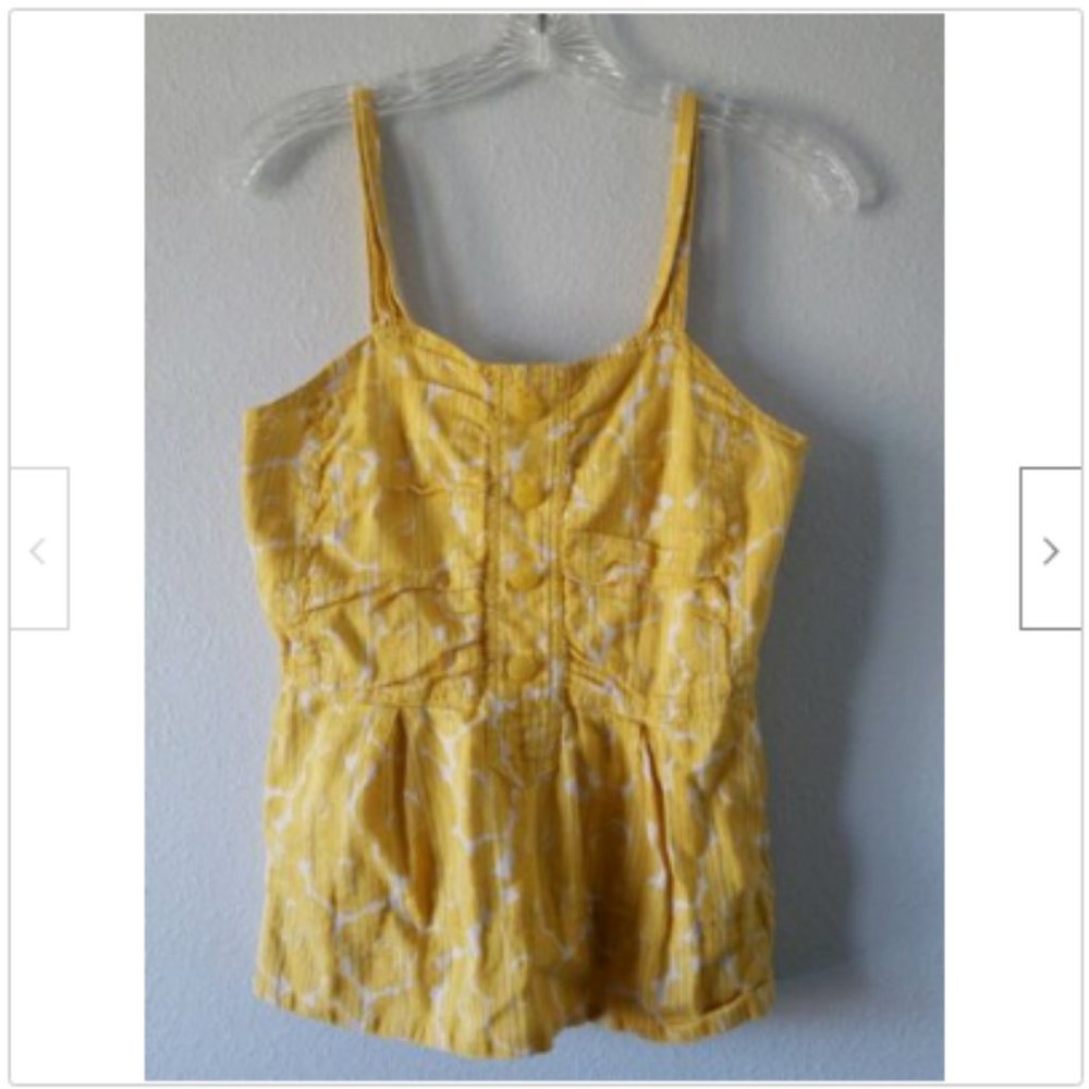 Marc by Marc Jacobs Yellow Floral Tank Size 4